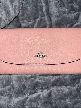 Coach Blush Pink Pebbled Leather Wallet